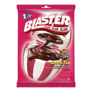 Cek Halal Blaster Permen Keras Rasa Stroberi Vanila isi Cokelat (Neapolitan)