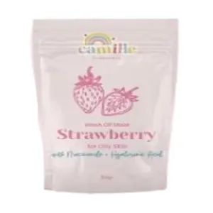 Cek Halal Camille Wash Off Mask Strawberry For Oily Skin With Niacinamide + Sodium Hyaluronate BPOM