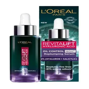 Cek Halal L'oreal Revitalift Hyaluronic Acid Oil Control Night Replumping Serum BPOM