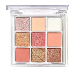 Cek Halal Mgl Transparent 9 Color Eyeshadow Palette - Sunset Coral 02