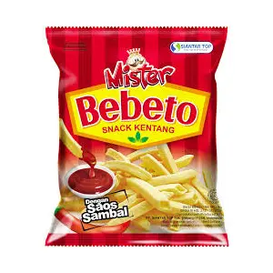 Cek Halal Mister Bebeto Makanan Ringan Ekstrudat Kentang dengan Saus Sambal