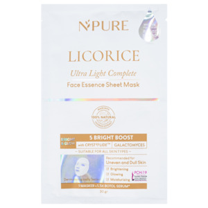 Cek Halal Npure Licorice Bright And Glow Face Essence Sheet Mask BPOM