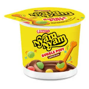 Cek Halal Nyam Nyam Makanan Ringan Ekstrudat dengan Krim Coklat (Bubble Puff Fun Pack)