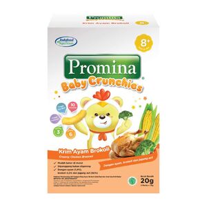 Cek Halal Promina Makanan Pendamping Asi Kudapan Rasa Ayam Brokoli Untuk Bayi Dan Anak Usia 8-12 Bulan BPOM