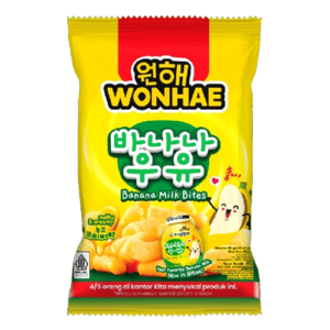 Cek Halal Wonhae Makanan Ringan Ekstrudat Rasa Susu Pisang ( Banana Milk Bites ) BPOM
