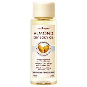 Cek Halal Buttered Almond Dry Body Oil 60% Cold-Pressed Sweet Almond Oil BPOM