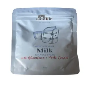 Cek Halal Camille Wash Off Mask Milk For Acne Care With Milk Extract + Glutathione BPOM
