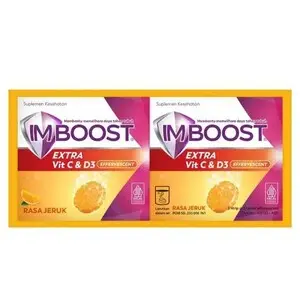 Cek Halal Imboost Extra Vit C & D3 Effervescent (Rasa Jeruk) BPOM