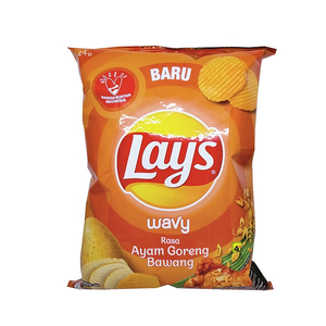 Cek Halal Lays Keripik Kentang Rasa Ayam Goreng Bawang BPOM