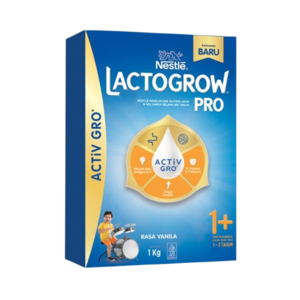 Cek Halal Nestle Lactogrow Pro 1+ Susu Pertumbuhan Rasa Vanila Untuk Anak Usia 1-3 Tahun BPOM