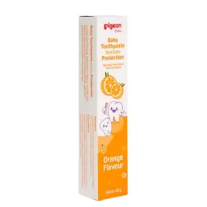 Cek Halal Pigeon Baby Toothpaste Oral Care Protection Orange Flavour BPOM