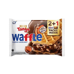 Cek Halal Tango Wafer Rasa Cokelat Hazelnut (Bentuk Waffle) BPOM