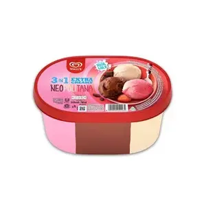 Cek Halal Walls Es Krim Rasa Cokelat, Stroberi Dan Vanila (3in1 Neopolitana) BPOM