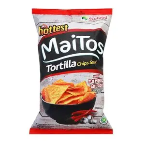 Cek Halal Mr. Hottest Maitos Makanan Ringan Tortilla Chips Rasa Sambal Balado BPOM