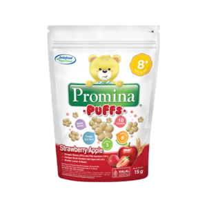 Cek Halal Promina Makanan Pendamping Asi Kudapan Sereal Puffs Rasa Stroberi Apel Untuk Bayi Usia 8-12 Bulan BPOM