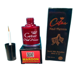 Cek Halal Cetar Nail Henna Maroon Burgundy BPOM