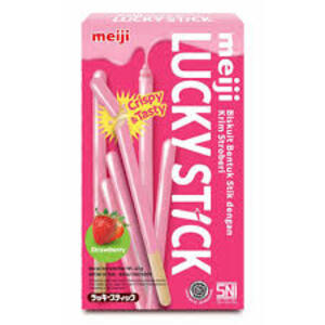 Cek Halal Lucky Stick Biskuit Bentuk Stik Dengan Krim Rasa Stroberi BPOM