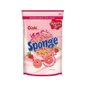 Cek Halal Oishi Makanan Ringan Ekstrudat Rasa Stroberi (Sponge Crunch Strawberry Flavor) BPOM