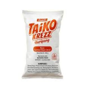 Cek Halal Taiko Krezz Makanan Ringan Ekstrudat Rasa Sambal Daun Jeruk BPOM