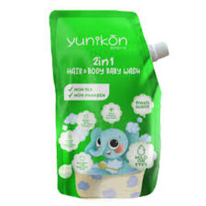 Cek Halal Yunikon Yunikon 2in1 Hair &body Baby Wash - Green BPOM