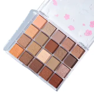 Cek Halal Amy's Diary Cherry Blossoms 20 Color Eyeshadow Palette - Amber Deer 02 BPOM