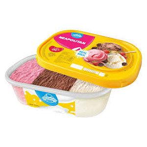 Cek Halal Campina Es Krim Rasa Cokelat, Stroberi dan Vanila (Neapolitan) BPOM