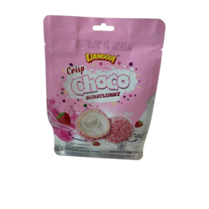 Cek Halal Lianggui Wafer Bulat Salut Cokelat Rasa Stroberi (Crisp Choco) BPOM