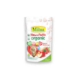 Cek Halal Milna (Desain R25) Makanan Ringan Organik Rasa Apel dan Campuran Buah Beri BPOM