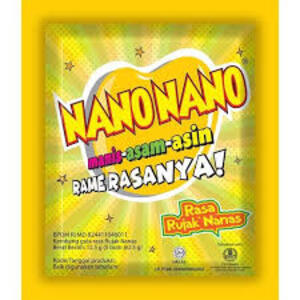 Cek Halal Nano Nano Kembang Gula Rasa Rujak Nanas BPOM