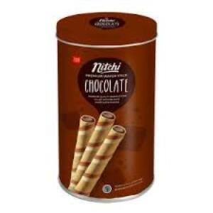 Cek Halal Nitchi Wafer Roll Rasa Cokelat (Chocolate Roll) BPOM