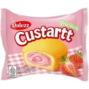 Cek Halal Dalezz Custartt Bolu Isi Krim Rasa Stroberi BPOM