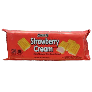 Cek Halal Dane S Biskuit Dengan Krim Rasa Stroberi (Strawberry Cream) BPOM