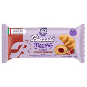 Cek Halal Gery Presents Bauli Moonfils Kroisan Dengan Krim Stroberi BPOM