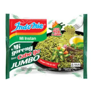 Cek Halal Indomie (Jumbo) Mi Instan Mi Goreng Rasa Cabe Ijo BPOM
