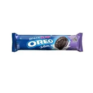 Cek Halal Oreo Biskuit Sandwich Cokelat dengan Krim Rasa Es Krim Blueberry BPOM