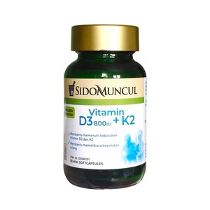 Cek Halal Sido Muncul Vitamin D3 800 IU + K2 BPOM