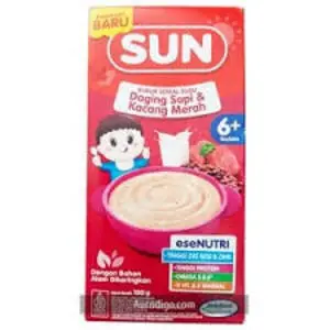 Cek Halal Sun Makanan Pendamping ASI Pokok Rasa Daging Sapi dan Kacang Merah Untuk Bayi Usia 6-12 Bulan BPOM