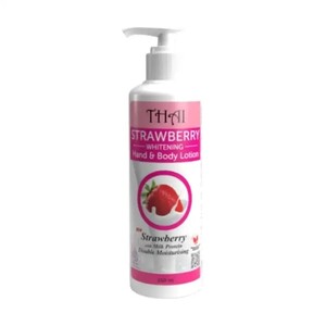 Cek Halal Thai New Whitening Strawberry With Milk Protein Double Moisturising Hand And Body Lotion BPOM