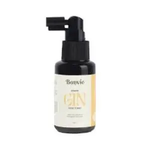 Cek Halal Bonvie Kemiri Gin hair Tonic with Oleanolic Acid, Ginseng, Biotinoyl Tripeptide-1, Aloe Vera, Peppermint BPOM