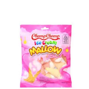 Cek Halal ChompChomp Marshmallow Isi Jeli Rasa Stroberi Bentuk Es Krim BPOM