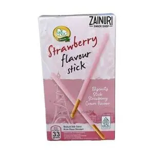Cek Halal Denex Biskuit Stik Salut Krim Rasa Stroberi BPOM