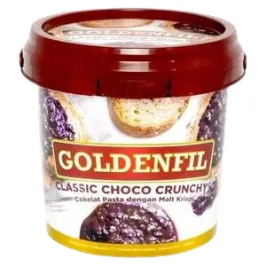 Cek Halal Goldenfil Cokelat Pasta dengan Malt Krispi Classic Choco Crunchy BPOM