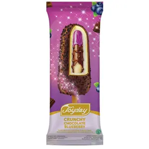 Cek Halal Joyday Es Susu Rasa Vanila dengan Dua Lapisan Cokelat Malt dan Selai Bluberi (Crunchy Chocolate Blueberry) BPOM