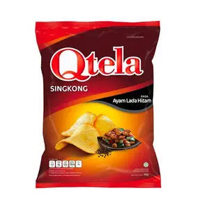 Cek Halal Qtela Keripik singkong Rasa Ayam Lada hitam BPOM