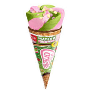 Cek Halal Walls Cornetto Es Krim Rasa Matcha Dan Stroberi Dengan Sereal Berlapis Cokelat Warna Warni BPOM