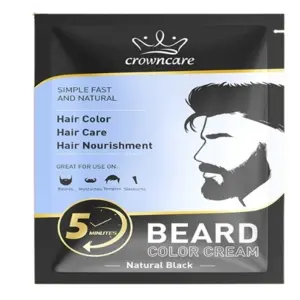 Cek Halal Crowncare Beard Color Cream-Natural Black BPOM
