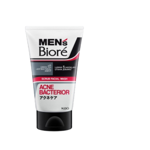Cek Halal Men's Biore Acne Bacterior Scrub Facial Wash BPOM