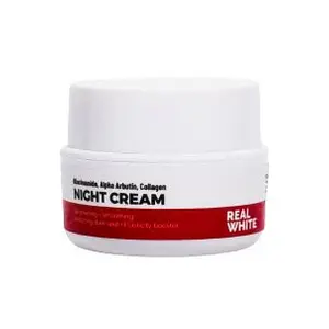Cek Halal Real White Niacinamide Collagen Alpha-arbutin Night Cream BPOM