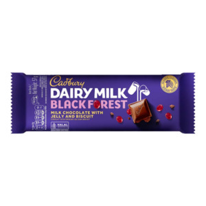 Cek Halal Cadbury Cokelat Susu Dengan Jeli Dan Biskuit Dairy Milk Black Forest BPOM