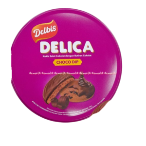Cek Halal Delbis Kukis Rasa Cokelat Dan Kopi Dengan Butiran Cokelat BPOM